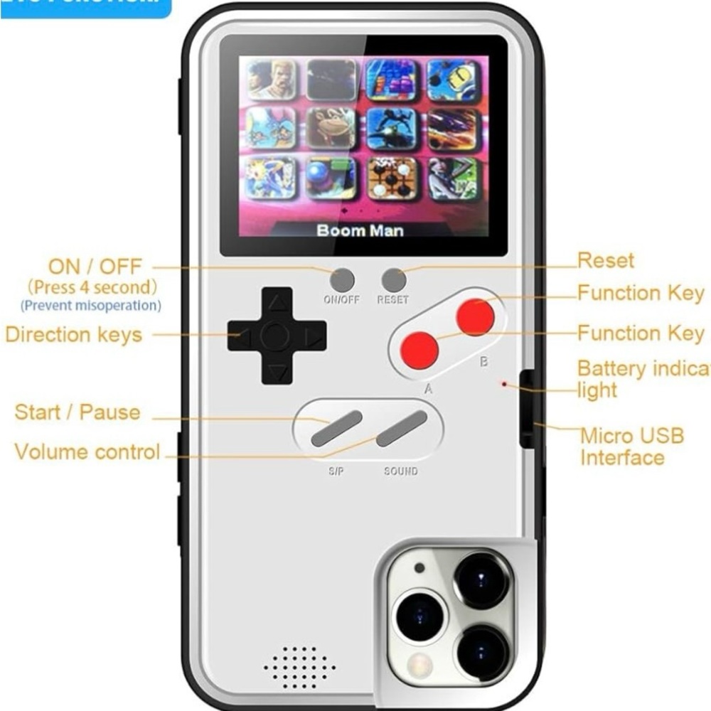 12 pro max iPhone Game Boy case with 36 games